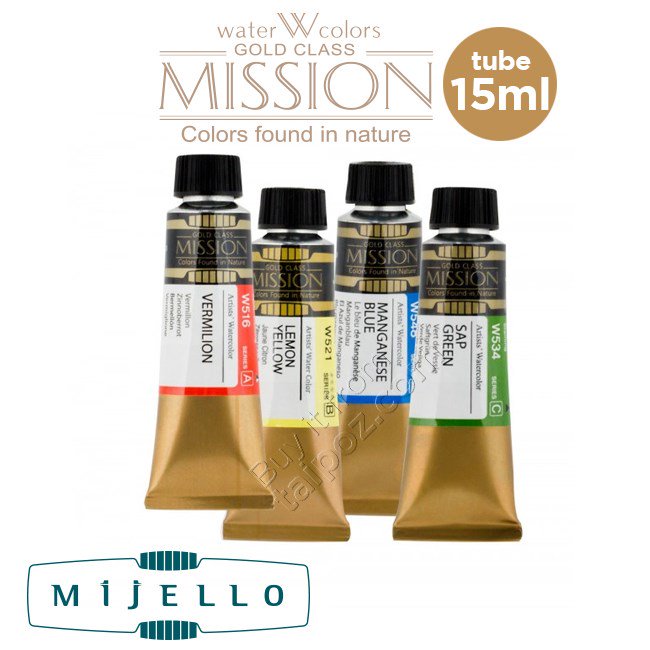 Màu nước Mijello Mission Gold, tuýp 15ml màu lẻ